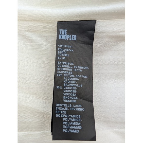 NWT The Kooples White Textured Lace Trim Vest Size FR36/US4 - Picture 12 of 12